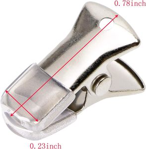 Clips Metálicos Pequeños de 19 mm con Acabado Plateado Liso y Agarre de Goma en el Interior - Product Image 3