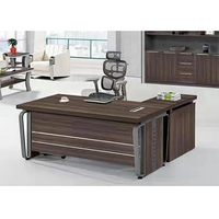 Antik Baja Veneer Kayu Solid Kantor CEO Eksekutif Meja Kantor Meja Perabot Kantor Muebles De Oficina