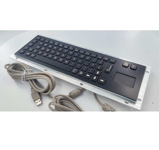 Customized Waterproof Stainless Steel Rugged Metal Keyboard with Trackball for Self Service Kiosk