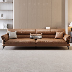 लक्जरी चमड़े के सोफे आधुनिक लिविंग रूम डिजाइन मॉड्यूलर चेस्टरफील्ड सोफे घर के लिए फर्नीचर - Product Image 3