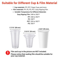 Scelleuse de gobelets en plastique et en papier pour boissons, thé au lait, à commande intelligente entièrement automatique, couleur noir et blanc, TFU