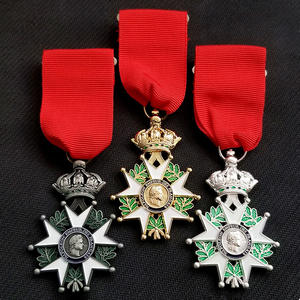 Médaille <span class=keywords><strong>de</strong></span> la Légion d'usine <span class=keywords><strong>de</strong></span> 21 ans, Médaille <span class=keywords><strong>de</strong></span> l'<span class=keywords><strong>Empereur</strong></span> Napoléon, Médaille <span class=keywords><strong>de</strong></span> Chevalier Supérieur, Matériau en alliage d'or spécial, Conception <span class=keywords><strong>de</strong></span> logo spécial - Product Image 1