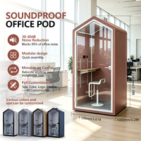 Cabine d'isolation acoustique individuelle, Pod silencieux 1 place, Mobilier de bureau pour le streaming en direct et le travail de bureau