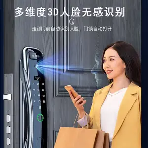 Cerradura de puerta inteligente con huella dactilar electrónica de tarjeta RFID con código WiFi Tuya