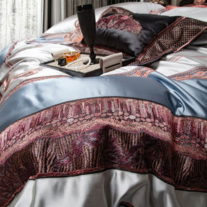 Zonnige Textiel Hoogwaardig Op Maat Gemaakt Effen Satijn Jacquard 600TC Katoenen Lakens Beddengoed Set Luxe Hotel Europees-Amerikaans - Product Image 6