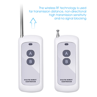 Télécommande RF 433 MHz pour porte de garage, 2 boutons, code d'apprentissage 1527, longue portée, pour ouvre-porte de garage intelligent