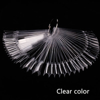 50 pcs Nail Art Couleur Échantillon Conseils Affichage Bâtons Clair En Forme D'éventail Vernis À Ongles Pratique Conseil