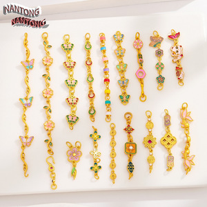 NANTONG Traditional Chinese Style Gold Plated <b>Copper</b> Chain DIY Jewelry Accessory For <b>Bracelet</b> Making - Product Image 2