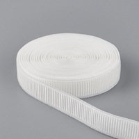 Bande élastique pour bretelles de vêtements en sangle de spandex/nylon rayée à chevrons, double face, épaisse et garantie