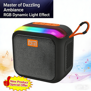 Mini altavoz portátil impermeable RGB de 8W con soporte para teléfono Subwoofer y Radio, para fiestas al aire libre, batería de fuente de alimentación - Product Image 3