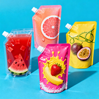 Sac de buse de jus imprimé intérieur en aluminium frais serrure étanche emballage de qualité alimentaire sac en plastique laminé Mylar liquide sac