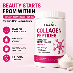 EKANG Fábrica de EE. UU. OEM/ODM Péptidos de Colágeno Hidrolizado Soluble en Agua, Colágeno Bovino en Polvo Tipo I y III - Product Image 2