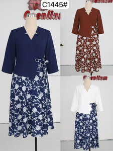 Vestidos Formales Elegantes de Talla Grande, Estilo Princesa, Casuales, Cortos, Estampados, Servicio OEM Disponible, Verano - Product Image 5