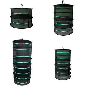 Resistente a 2 strati pieghevole in rete appeso cestello essiccatore a rete traspirante per erbe stendino per un comodo riporre l'abbigliamento - Product Image 5