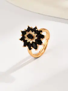 2023 популярный новый дизайн моды 18K позолоченное сердце кольцо циркон кольцо для женщин