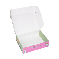 Boîte d'expédition en carton ondulé personnalisable, gaufrée, écologique et portable, pour l'emballage, avec tailles et logo sur mesure
