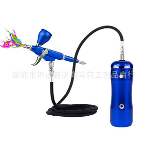 Ensemble d'aérographes électriques avec pompe à air, alimentation par gravité, vitesse réglable, portable, pour travaux d'art, peinture de modèles - Product Image 2
