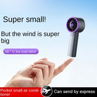 Ventilateur de poche portable mini Anfuyou Factory 2026, nouvelle tendance, vente chaude, haute vitesse, 1200 mAh, affichage numérique, moteur sans balais