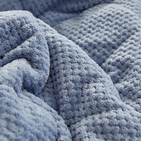 Couverture en flanelle matelassée double couche en polaire corail, douce et chaude, à poils touffus, pour lit et canapé