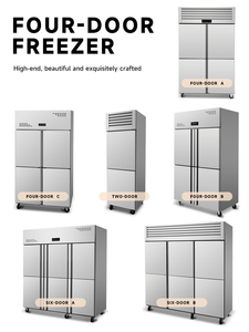 Commercial Fridge Large Capacity Stainless Steel Upright Refrigerator Intelligent Temperature Control Vertical <b>Freezer</b> 6 Door Co - Product Image 4