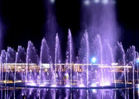 Riyadh – fontaine de danse musicale en plein air, grande piscine, saison spectacle d'eau, arabie saoudite
