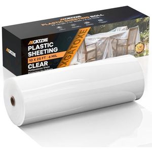 Rouleaux de film plastique transparent souple de 6 mil, 20' x 100', résistant à l'humidité, qualité alimentaire, en PE, pour protection - Product Image 2
