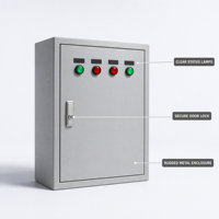 Boîtier de distribution d'alimentation pour éclairage série XM personnalisé en usine, IP54, serrure intelligente, 8 prises. Taille de matériau personnalisable