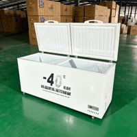 Congélateur horizontal commercial à bas prix avec porte supérieure, équipement de réfrigération