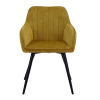 Fauteuil de salle à manger en velours tufté vertical de style nordique, fauteuil d'appoint rembourré pour la maison, l'hôtel et le restaurant