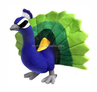 Peluche oiseau mignon merveilleux de la CE CPC OEM ODM usine peluche paon peluche personnalisée jouet