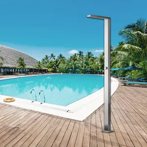 Hydrorelax Freestanding Swimming Pool Garden Beach Shower Panel Stainless Steel Freestanding Poolside Outdoor Shower