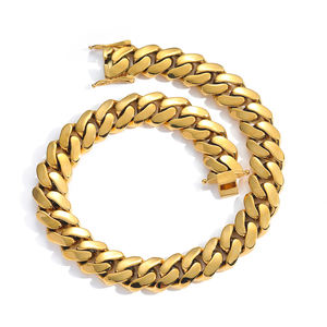 BC041 Collana a catena cubana in ottone 22MM da uomo gioielli Hip Hop Chunky Cuban Link - Product Image 1