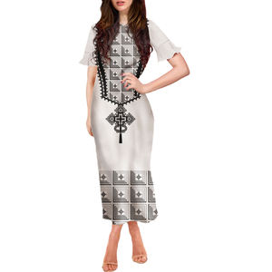 Tradizionale Habesha Habesha croce etiopia <span class=keywords><strong>abito</strong></span> da donna personalizzato bianco abiti lunghi eleganti in massa abbigliamento donna <span class=keywords><strong>abito</strong></span> D90 - Product Image 2