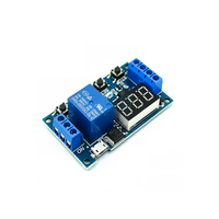 Kit modul elektronik USB 6V 9V 24V, saklar kendali pengatur waktu siklus otomatis tampilan LED mikro USB 5V mendukung 6V 9V 12V 24V