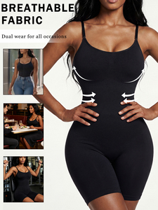 En gros Body gainant côtelé sans couture pour femme, effet ventre plat, amincissant la taille et rehausseur de fesses - Product Image 2