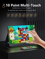 Moniteur portable à écran tactile Oled 13.3 "4k pour PS4/5 pour jeu Switch pour ordinateur portable