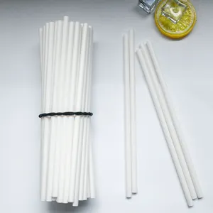 Custom Logo Disposable Bamboo Fiber Straw Eco-Friendly Biodegradable Bubble Tea Drinking Straws 6mm Diameter For Travel