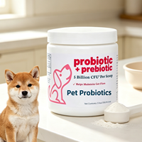 Poudre aromatisante au poulet OEM pour chiots et chatons à stomac sensible, poudre de probiotiques