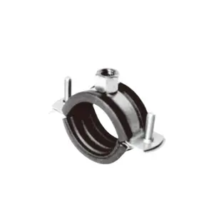 Support de tuyau rond en acier galvanisé pour tuyaux de ventilation avec caoutchouc pour conduits solides et spiralés de 250mm