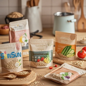 Custom Plastic Ziplock Dry Fruits <b>Packaging</b> <b>Bags</b> Heat Seal Pouches Resealable Stand up Zipper <b>Bag</b> With Window - Product Image 3