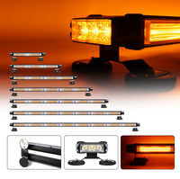 Nueva Barra de Luces LED COB para Techo, Verde, 20 Pulgadas, Doble Cara, de Emergencia, con Base Magnética para Camiones y Automóviles, de Aluminio