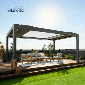 Système de pergola le plus avancé AlunoTec avec toit à lames orientables et rétractables, pour jardin extérieur, gazebo, véranda en aluminium, pavillon - Product Image 6