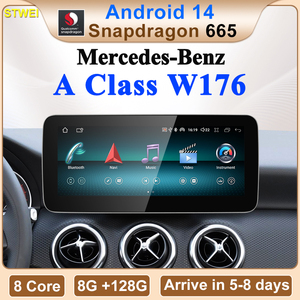 Lecteur multimédia automobile CNSTWE Qualcomm 665 10,25 pouces Android 14, compatible avec Mercedes-Benz Classe A W176, lecture sans fil. - Product Image 2