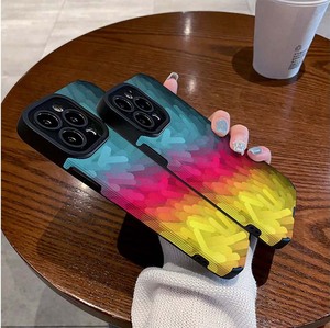 Custodia per cellulare in pelle artificiale TPU con stampa sfumata blu, rosa e gialla per <span class=keywords><strong>iPhone</strong></span> <span class=keywords><strong>XR</strong></span> 11 12 13 14 15 16 17 18 Pro Max - Product Image 5
