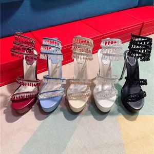 Sandalias Plataforma Pearl, Zapatos de Plataforma con Tiras en el Tobillo y Tacón para Mujer, Nuevas - Product Image 6