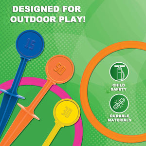 Set sportivo 2 in 1 campana e lancio dell'anello da gioco in giardino per feste in giardino - Product Image 3