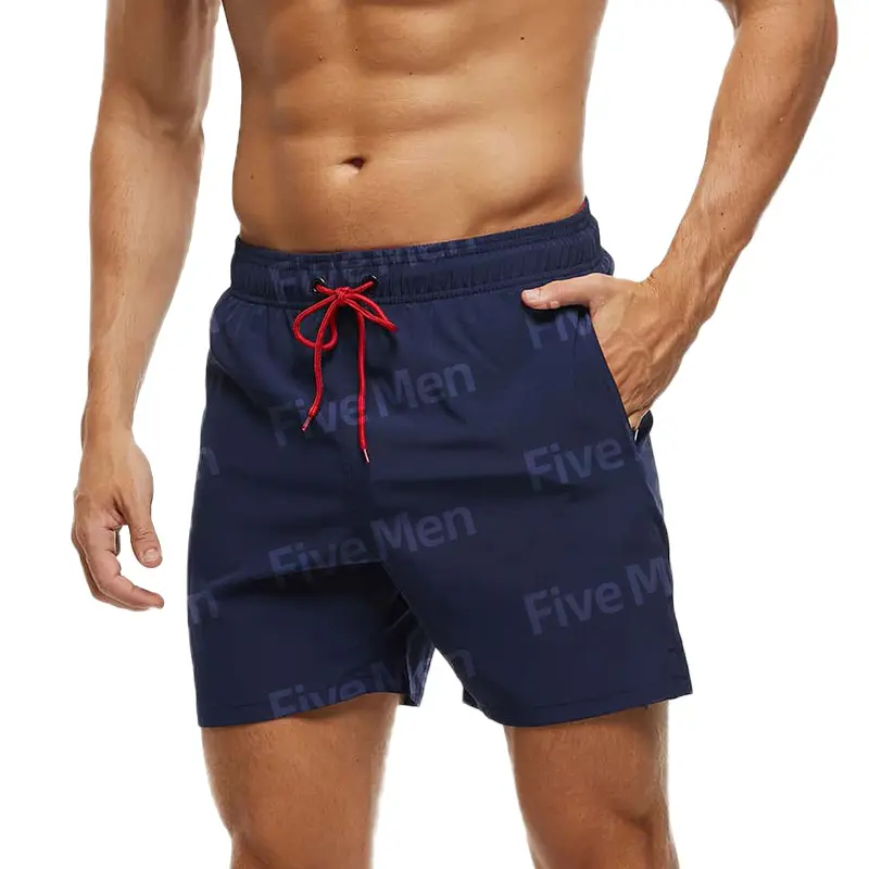 Mannen Split Zoom Badmode 100% Polyester Swim Shorts Slim Fit Zwembroek