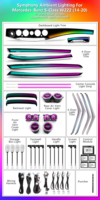 Kit d'éclairage d'ambiance ICarsin pour Mercedes Benz Classe S W222, style OEM dynamique, accessoires d'éclairage LED intérieur de voiture