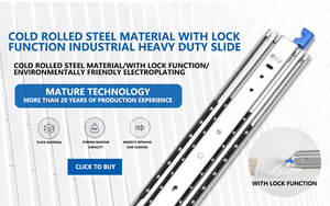 Quảng Châu 53 Mét Đen nhôm ngăn kéo trượt khóa RUNNERS mềm đóng 3 lần ngoài trời công nghiệp phòng ngủ sử dụng 45 mét ngăn kéo đường sắt - Product Image 5