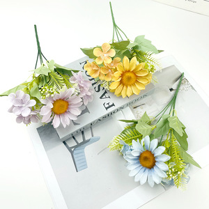 Bouquet de tournesols artificiels 30 cm en soie, décoration rustique pour la maison, accessoires de photographie pour mariage et extérieur - Product Image 2